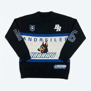 Andreilee Graphic Blue White Mens Sweater